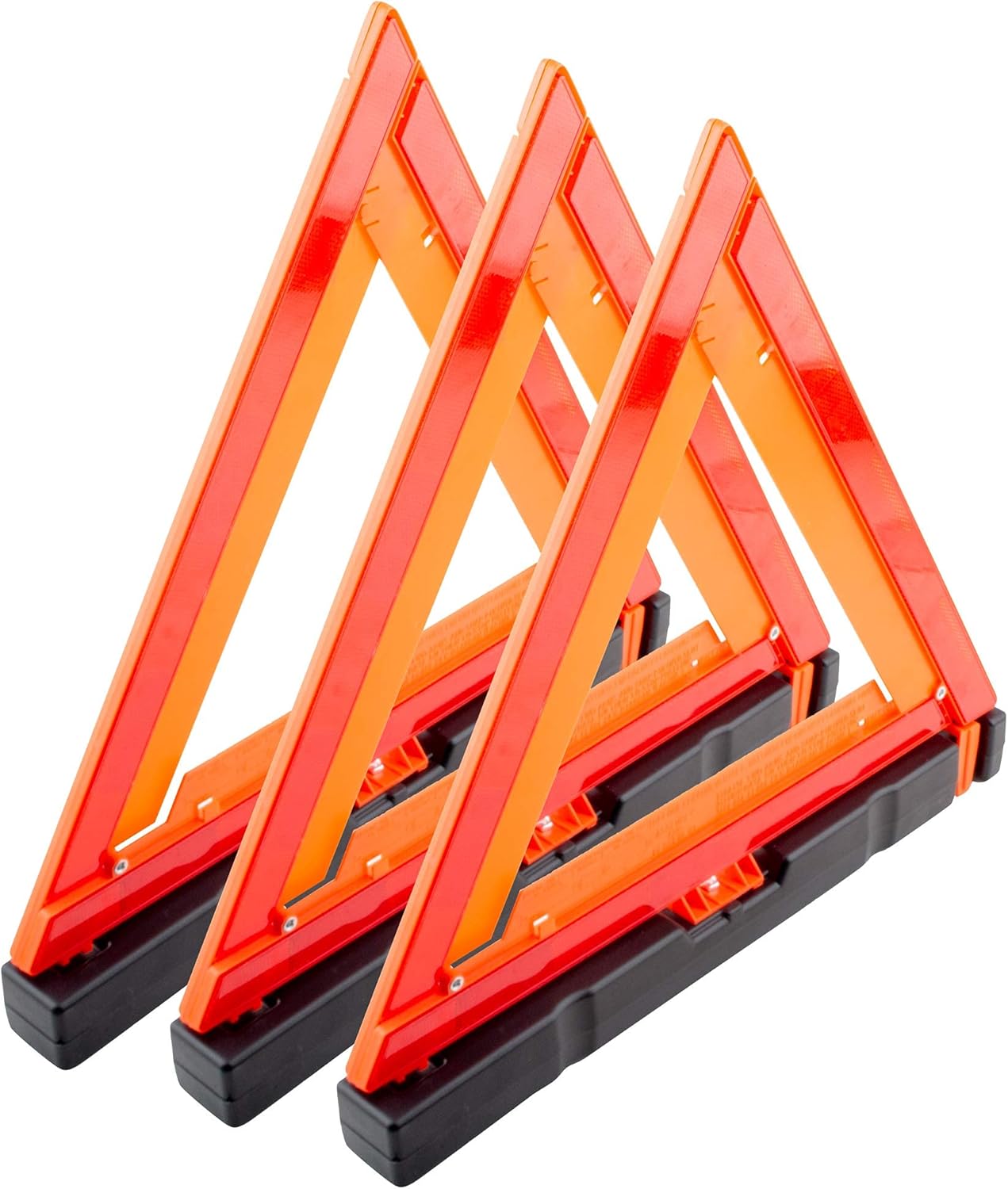 BOXI (3 Pack Triangle Warning Frame Triangle Foldable Emergency Warning Triangle Reflector Safety — product photo 7