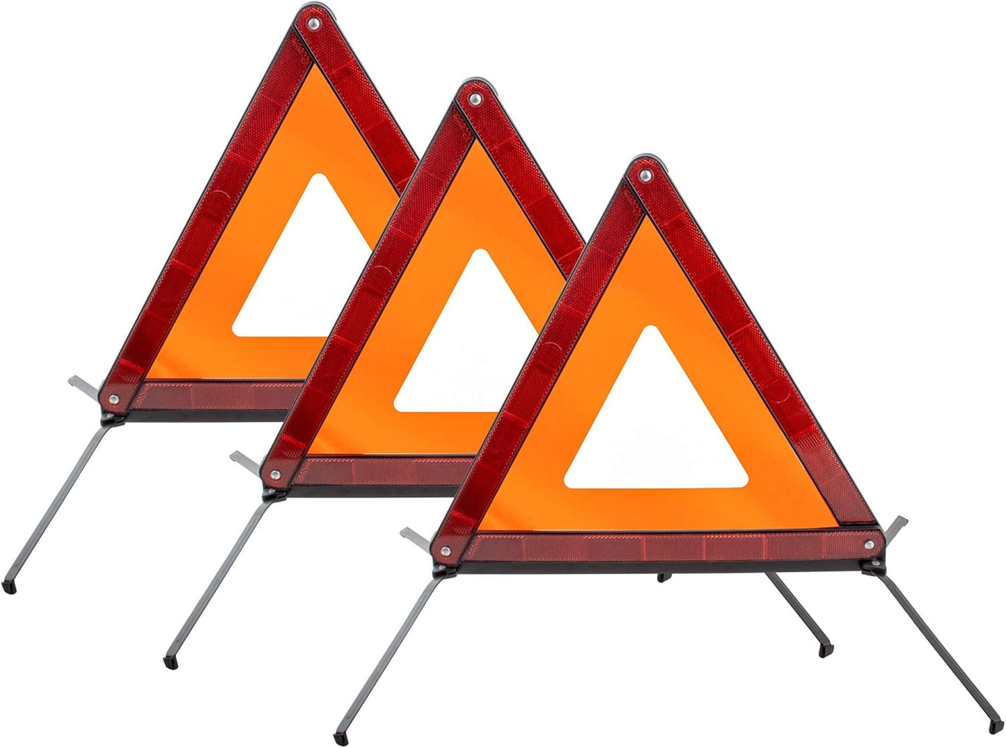 BOXI (Pack of 3 Triangle Warning Frame Triangle Reflector Safety Triangle Kit Triangle Emergency