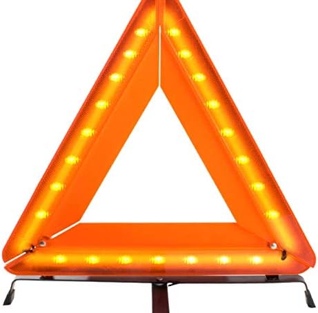 BOXI LED Bulbs Triangle Warning Frame Triangle Emergency Warning Triangle Reflector Safety Triangle