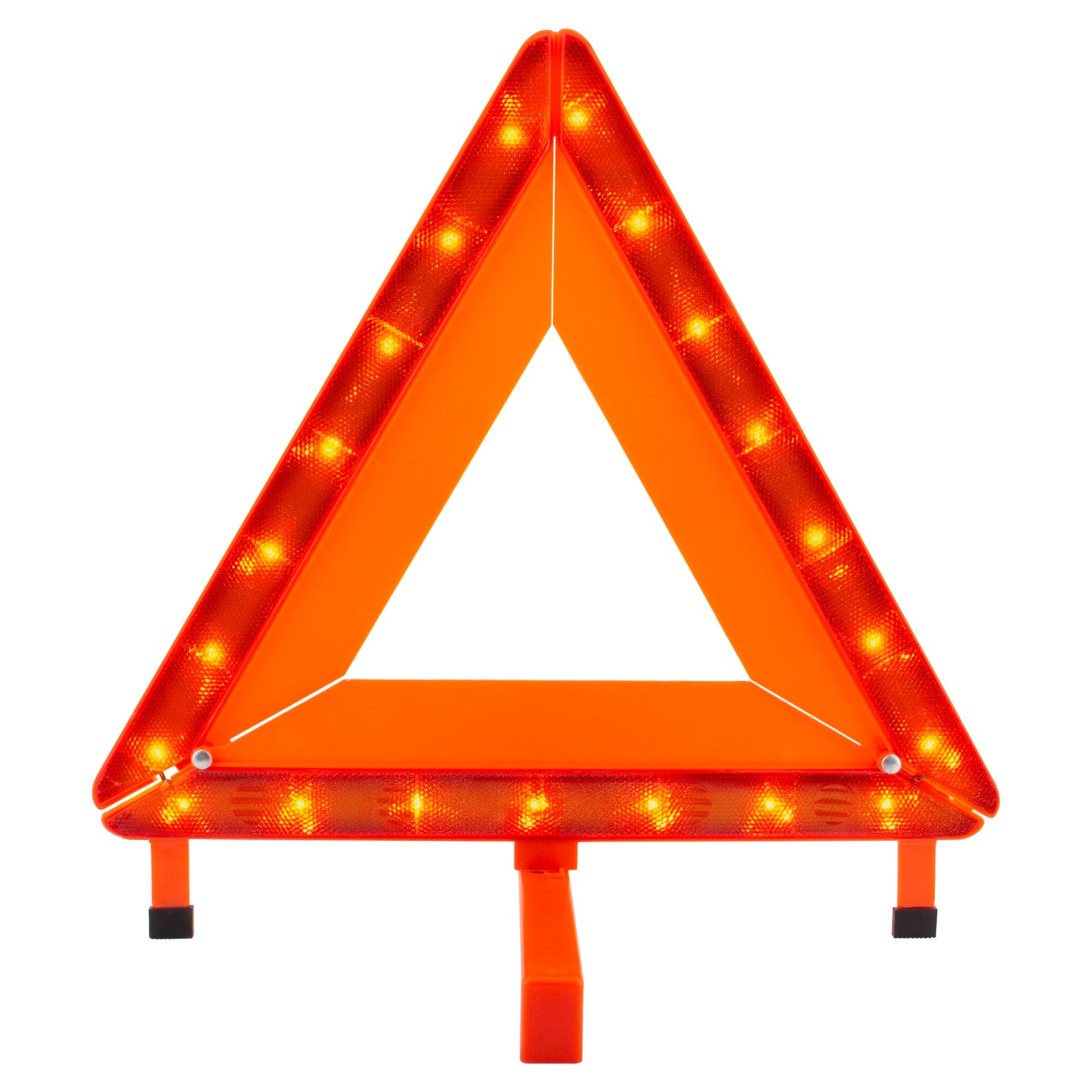 BOXI 1pcs LED Bulbs Reflective Warning Road Safety Triangle Reflectors Triangle Warning Frame