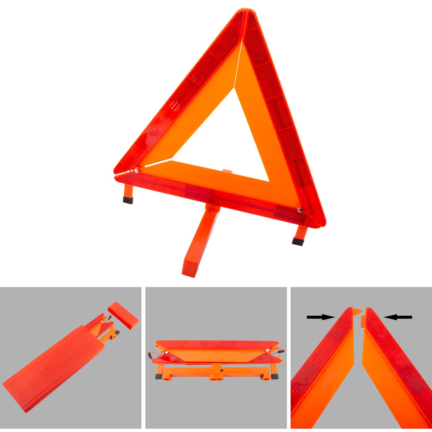 BOXI 1pcs LED Bulbs Reflective Warning Road Safety Triangle Reflectors Triangle Warning Frame — product photo 7