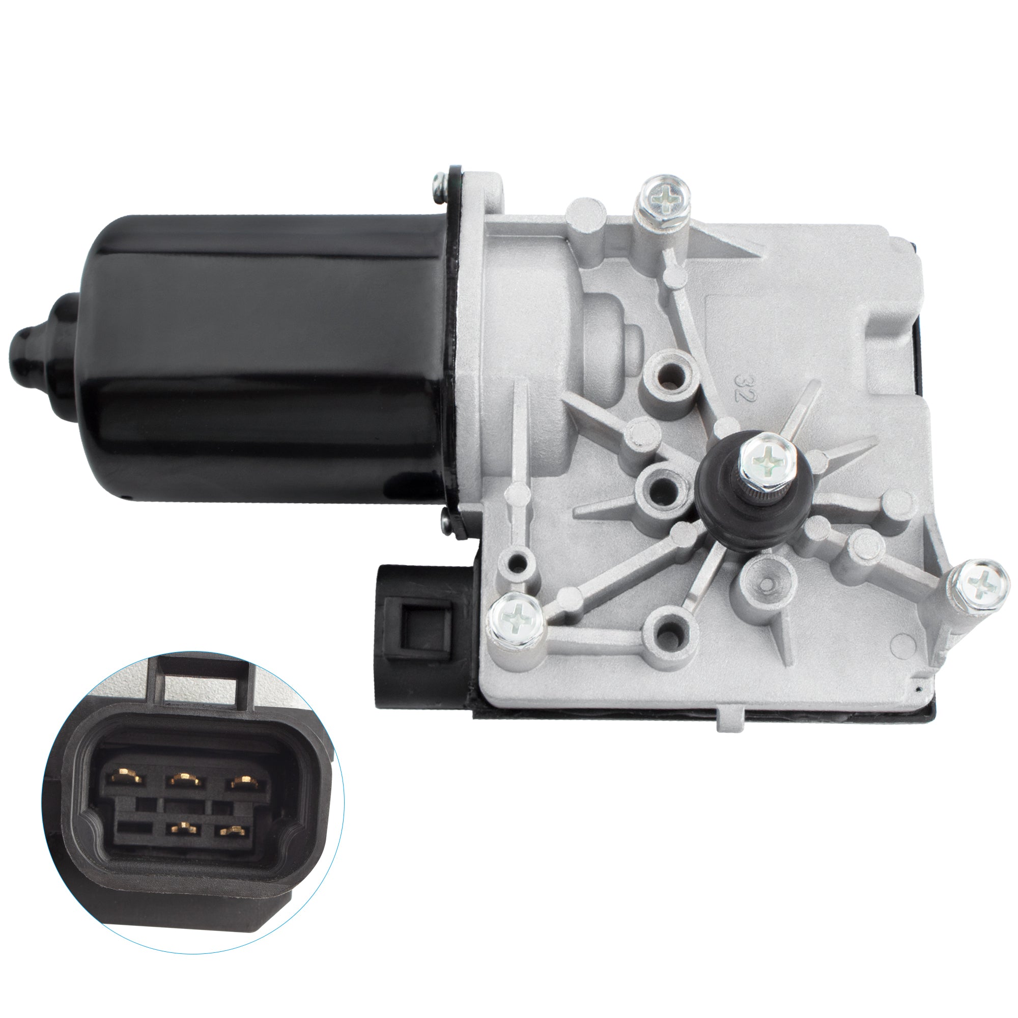 BOXI Front Wiper Motor w/Pulseboard Module Compatible for Buick Century 1997-2005 / Chevy Impala