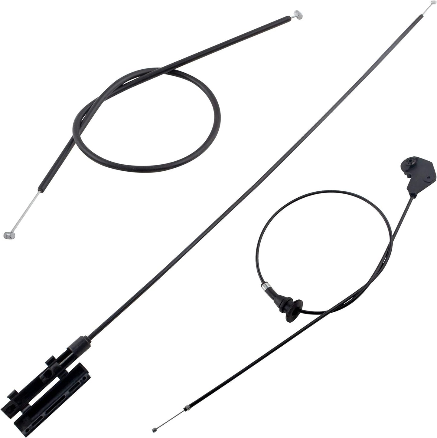 BOXI 3pcs Engine Hood Release Cable Kit Compatible for BMW E39 525i 530i 2001 2002 2003
