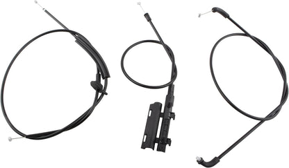 BOXI Front + Center + Rear 3pcs Hood Release Cable Kit Compatible for BMW 740i 2001