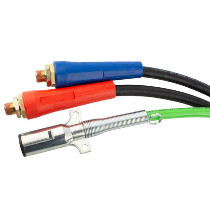 BOXI 15 Ft Length 3 in 1 ABS & Air Power Line Hose Wrap 7 Way Electrical Cable with Handle Grip — product photo 4