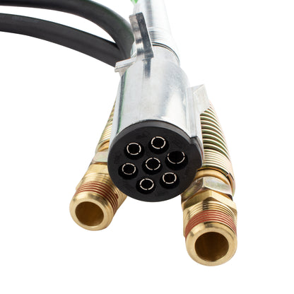BOXI 15 Ft Length 3 in 1 ABS & Air Power Line Hose Wrap 7 Way Electrical Cable with Handle Grip — product photo 7