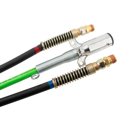 BOXI 3 in 1 15 Ft Wrap Heavy Duty 7 Way Truck Tractor Trailer Rig Electric Cable Wrap Cord ABS — product photo 7