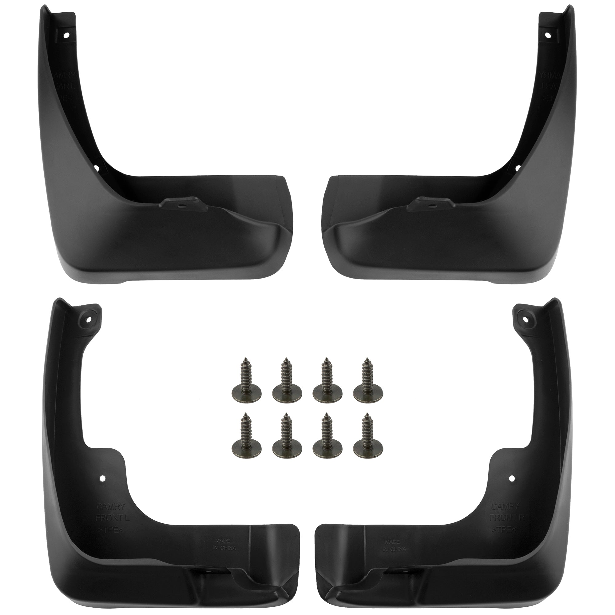 BOXI (Set of 4) Front and Rear Side Mud Flaps Splash Guards Mudflaps Fits for Toyota Camry 2007
