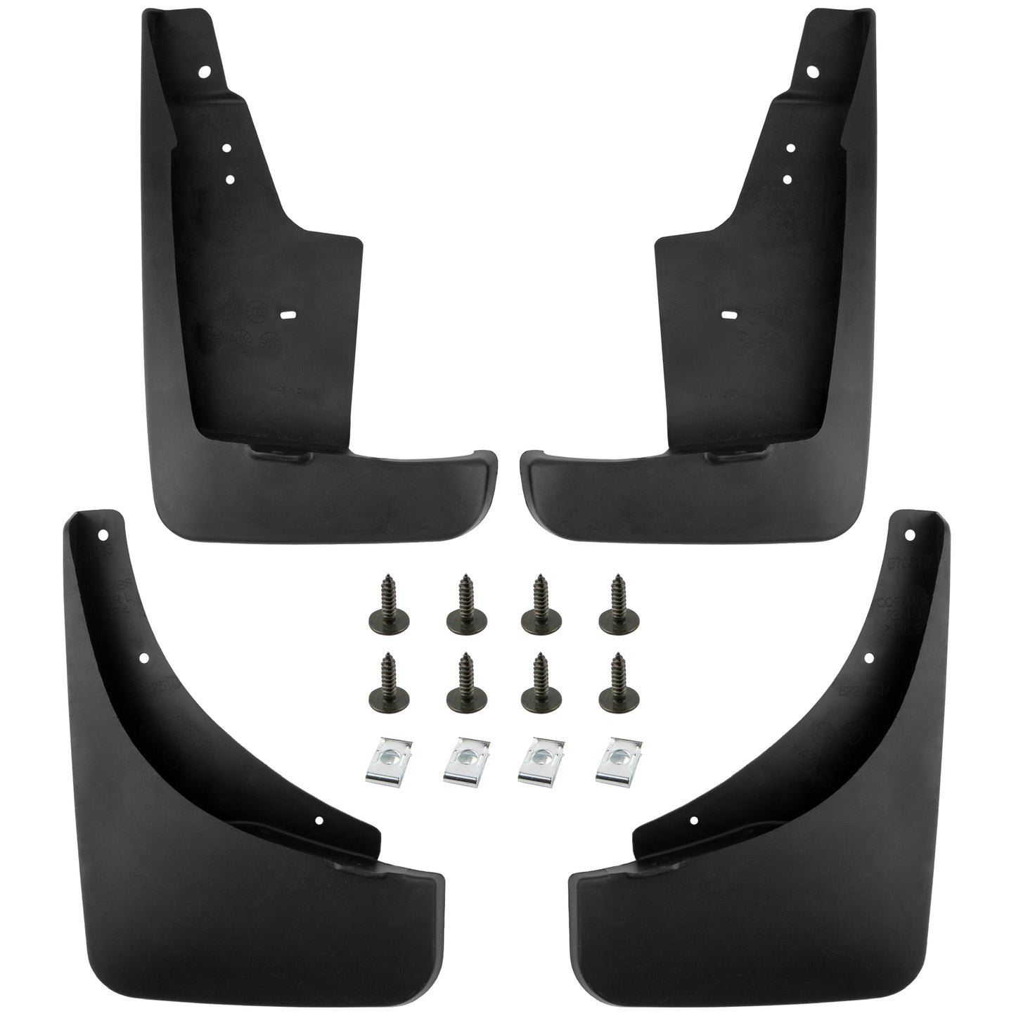 BOXI (Set of 4) Front and Rear Side Mud Flaps Splash Guards Mudflaps Fits for Jeep Compass 2011