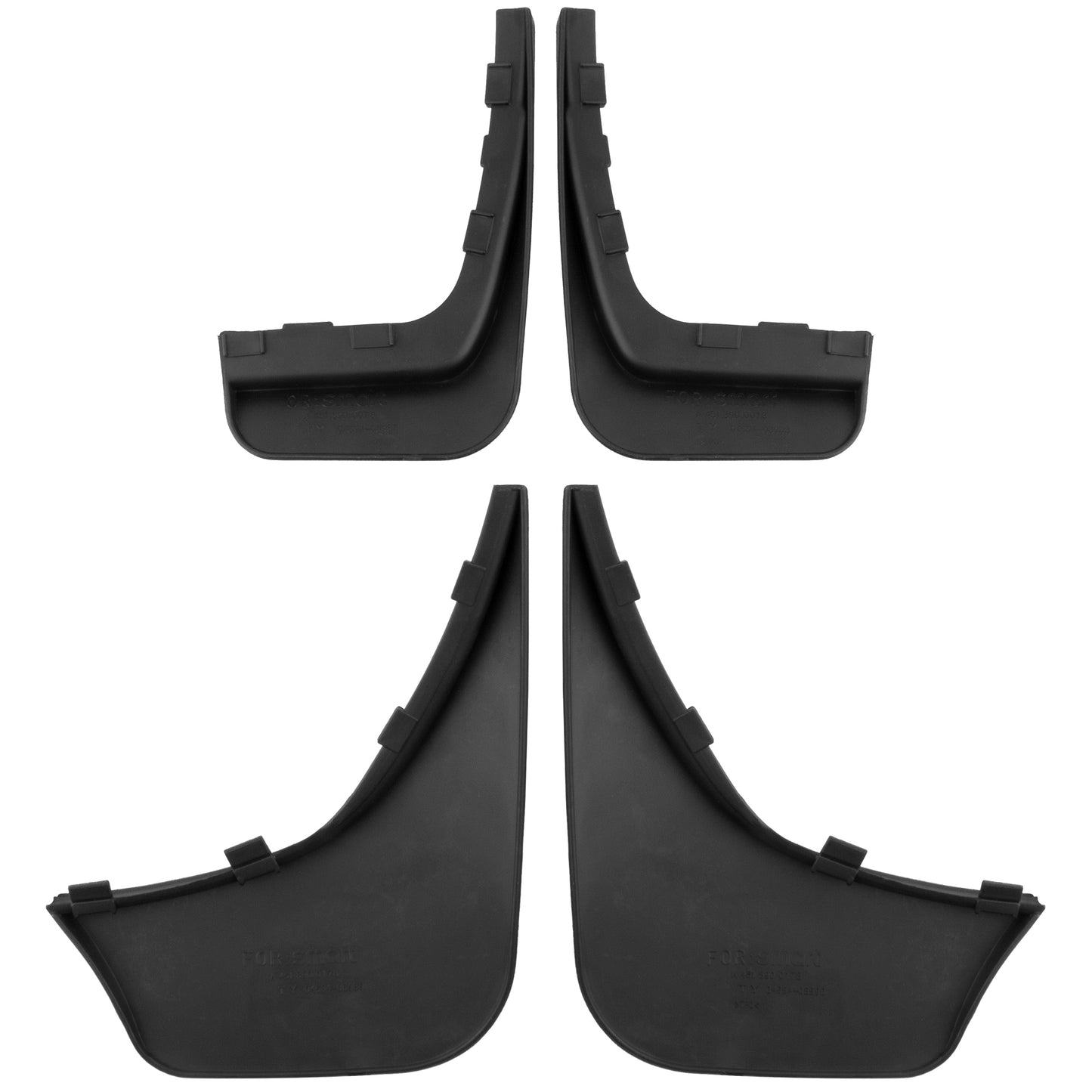 BOXI Set of 4 Front and Rear Side Mud Flaps Splash Guards Compatible for Smart Fortwo 2008 2009