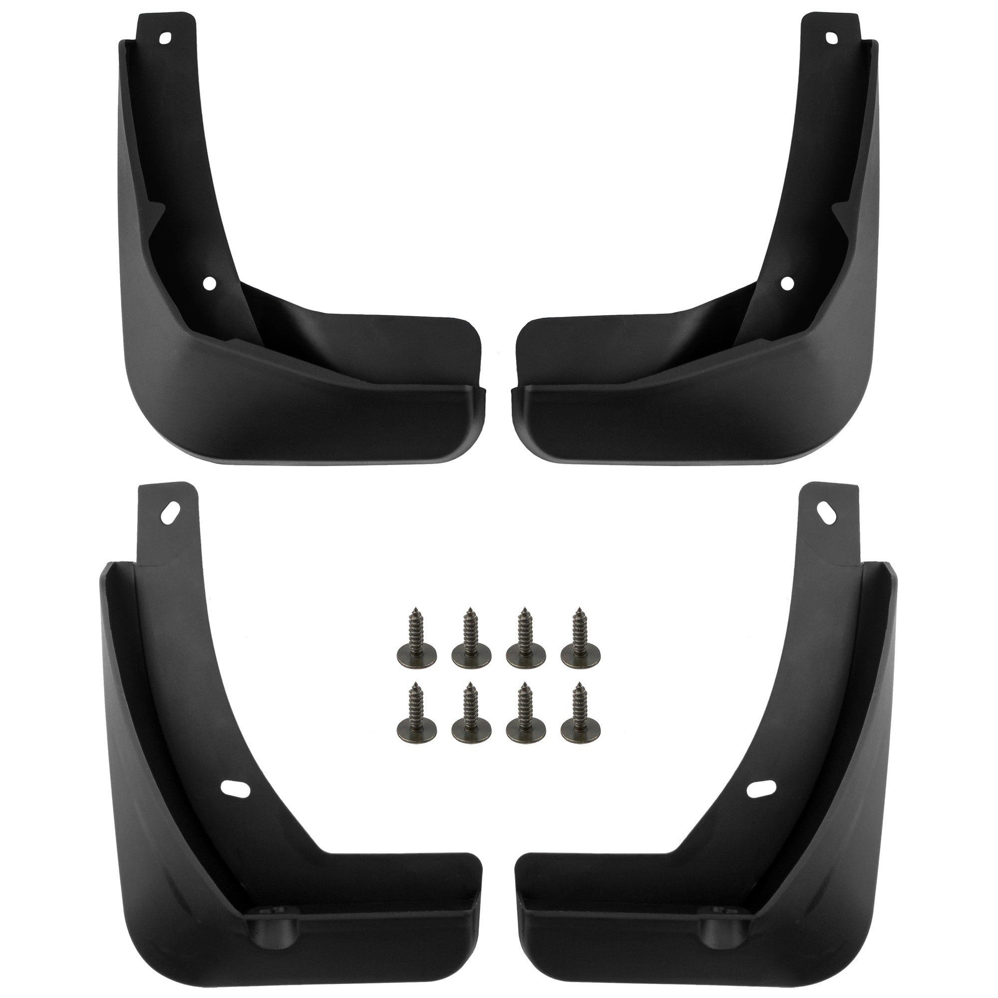 BOXI Set of 4 Front and Rear Side Mud Flaps Splash Guards Compatible for VW Golf 2015 2016 2017