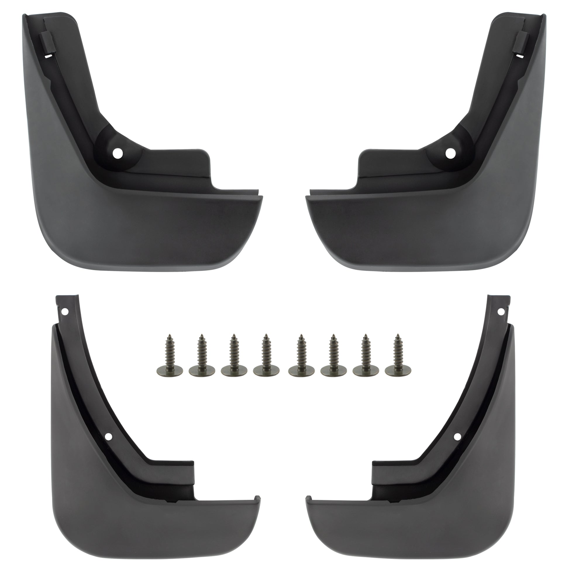 BOXI Set of 4 Front and Rear Side Mud Flaps Splash Guards Compatible for Audi A6 C6 2006 2007 2008