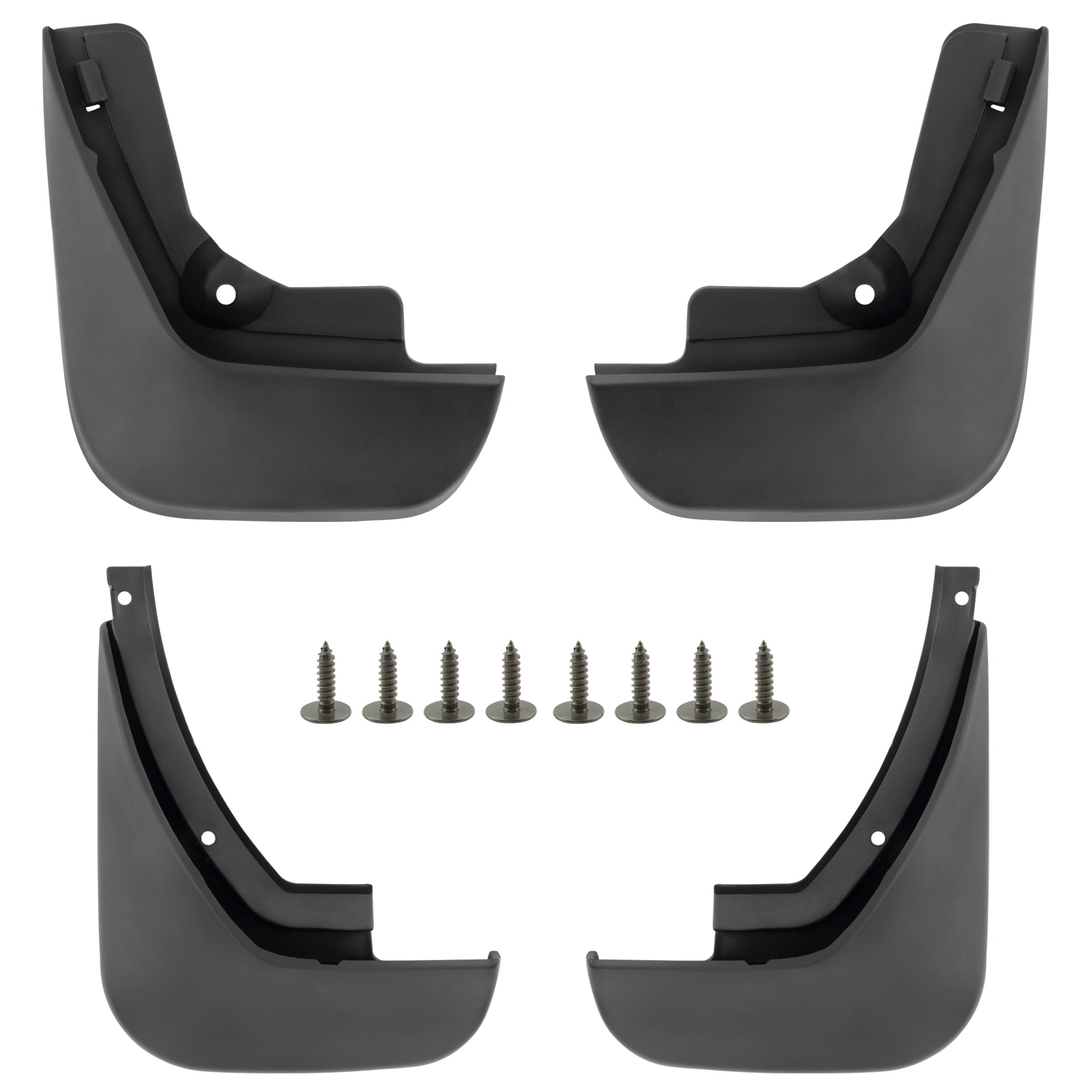 BOXI Set of 4 Front and Rear Side Mud Flaps Splash Guards Compatible for Audi A6 C6 2006 2007 2008