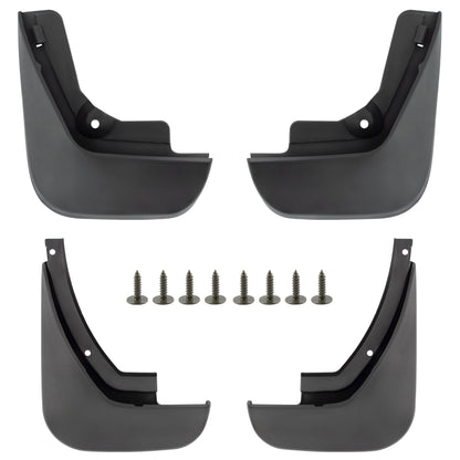 BOXI Set of 4 Front and Rear Side Mud Flaps Splash Guards Compatible for Audi A6 C6 2006 2007 2008