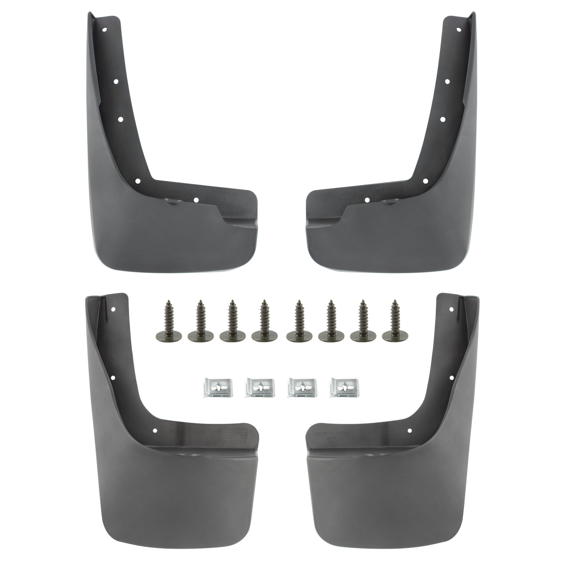 BOXI Set of 4 Front and Rear Side Mud Flaps Splash Guards Fit for Jeep Liberty KK 2008 2009 2010