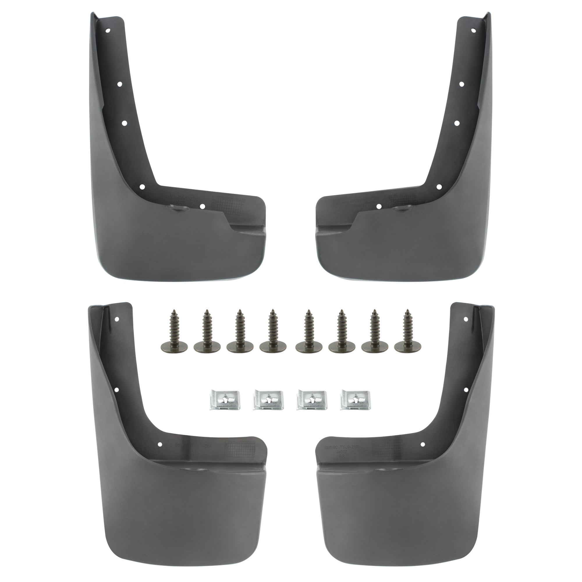 BOXI Set of 4 Front and Rear Side Mud Flaps Splash Guards Fit for Jeep Liberty KK 2008 2009 2010