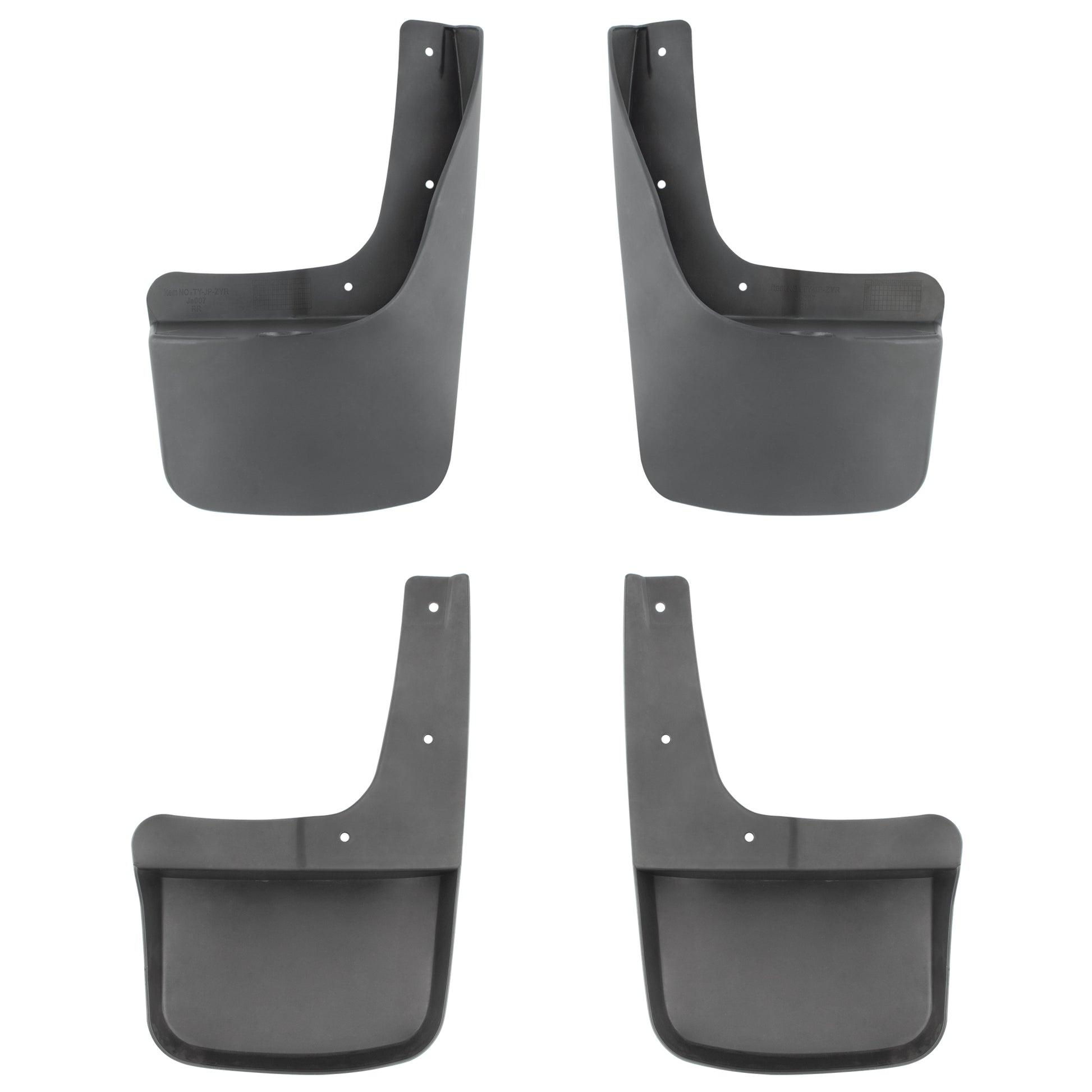 BOXI Set of 4 Front and Rear Side Mud Flaps Splash Guards Fit for Jeep Liberty KK 2008 2009 2010 — product photo 4