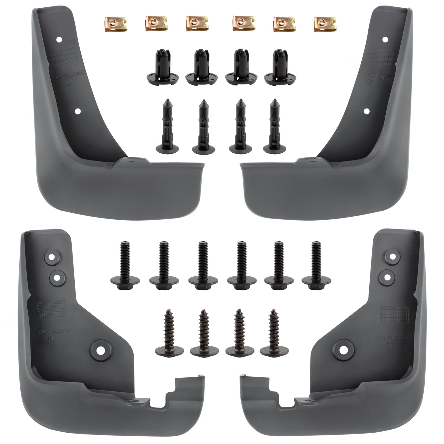 BOXI Set of 4 Front and Rear Side Mud Flaps Splash Guards Fit for Mazda CX-5 2017 2018 2019 Sport