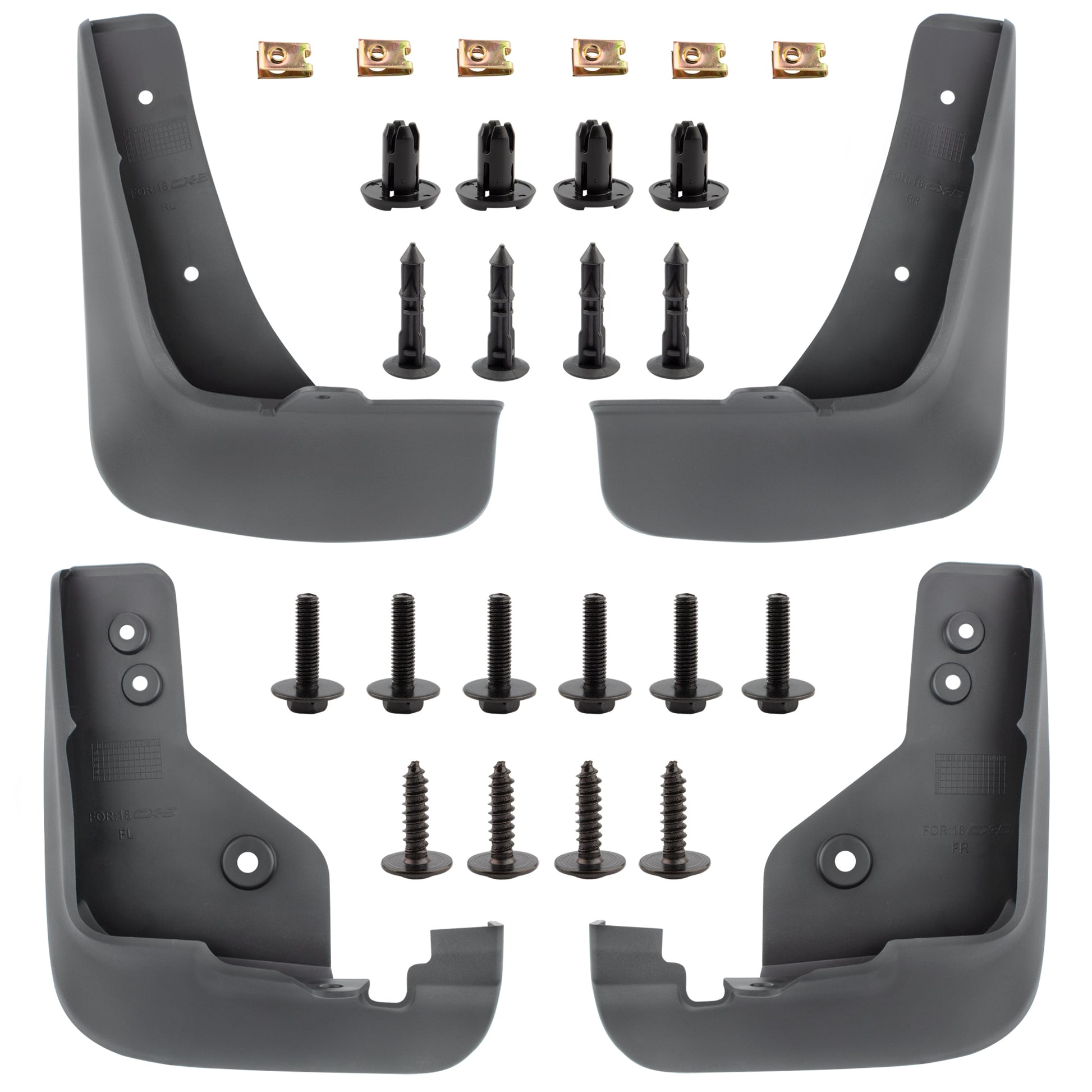 BOXI Set of 4 Front and Rear Side Mud Flaps Splash Guards Fit for Mazda CX-5 2017 2018 2019 Sport