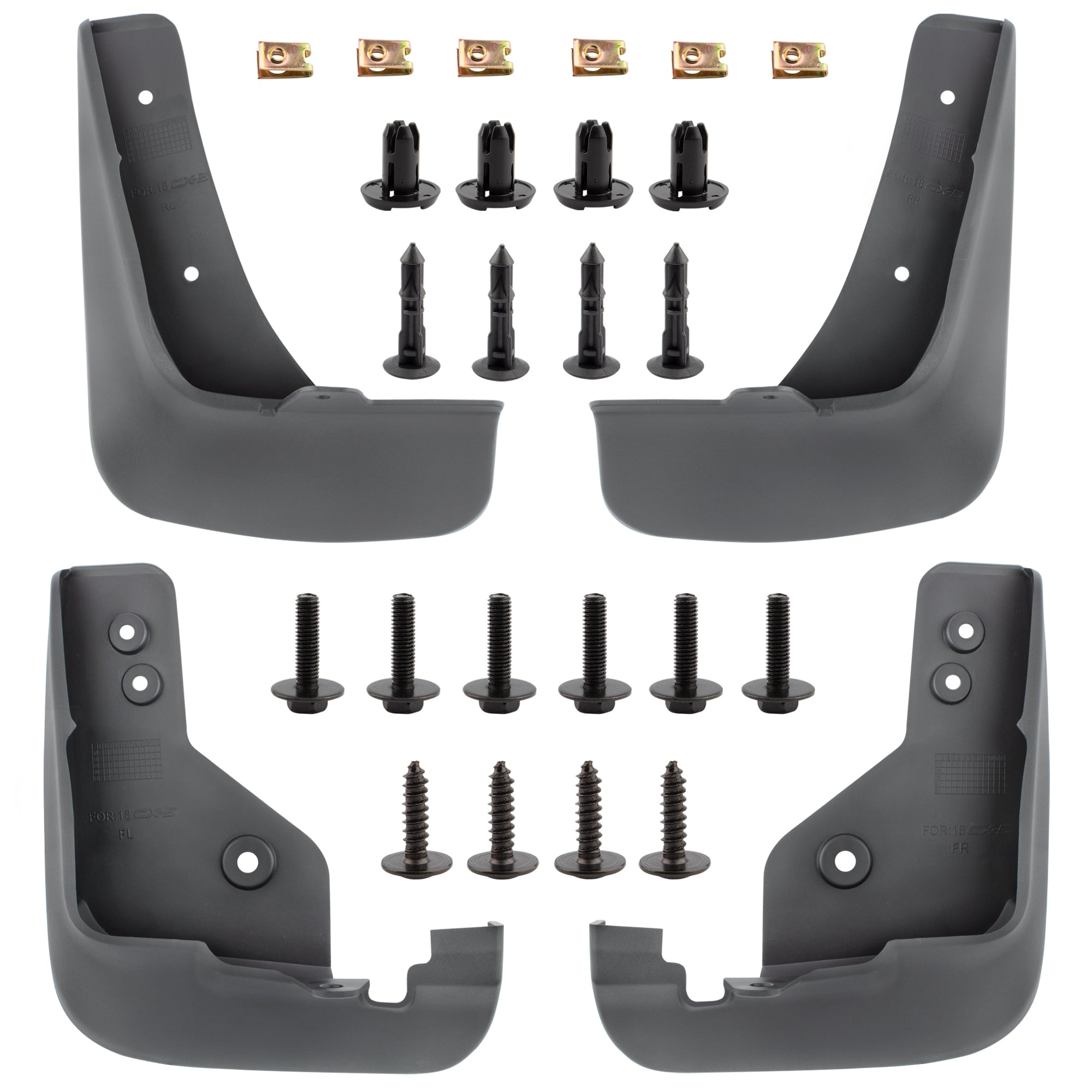 BOXI Set of 4 Front and Rear Side Mud Flaps Splash Guards Fit for Mazda CX-5 2017 2018 2019 Sport