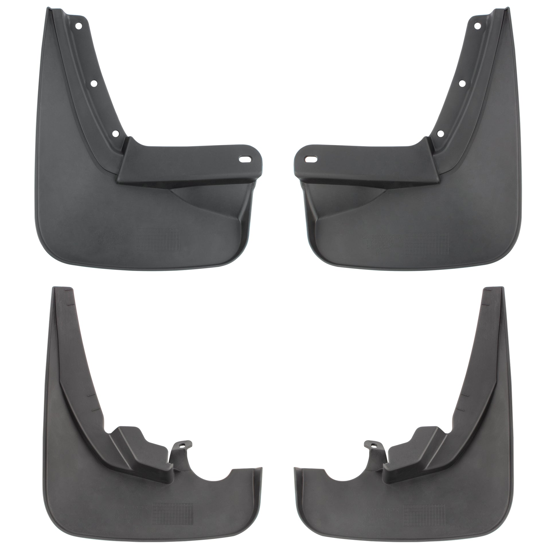 BOXI Set of 4 Front and Rear Side Mud Flaps Splash Guards Fit for Ford Explorer 2019 2020 2021 — product photo 2
