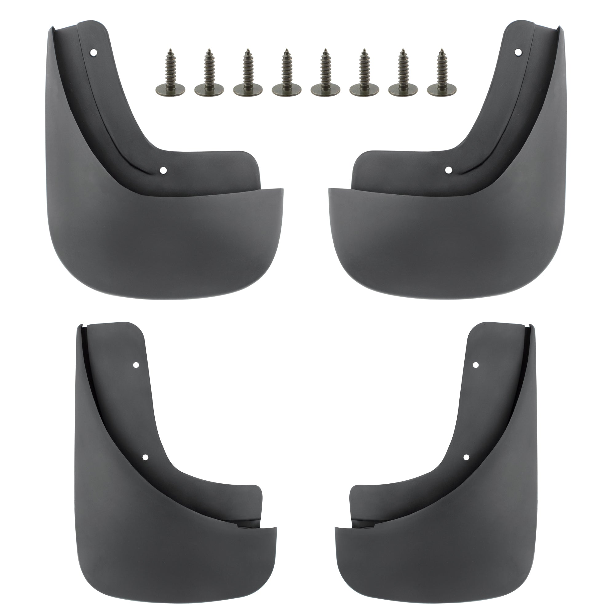 BOXI Set of 4 Front and Rear Side Mud Flaps Splash Guards Fit for Audi A4 2005 2006 2007 2008 Base