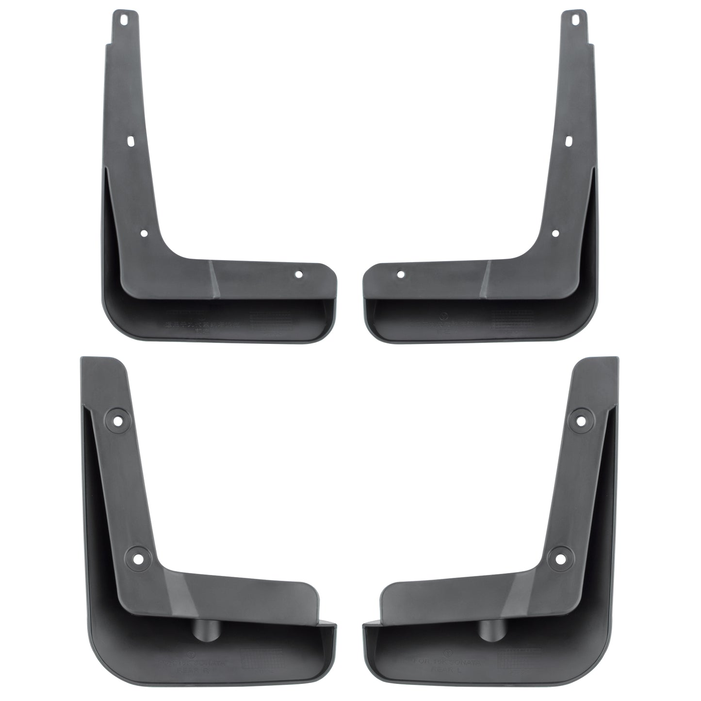 BOXI Set of 4 Front and Rear Side Mud Flaps Splash Guards Fit for Hyundai Sonata 2015 2016 Sedan l4 — product photo 2