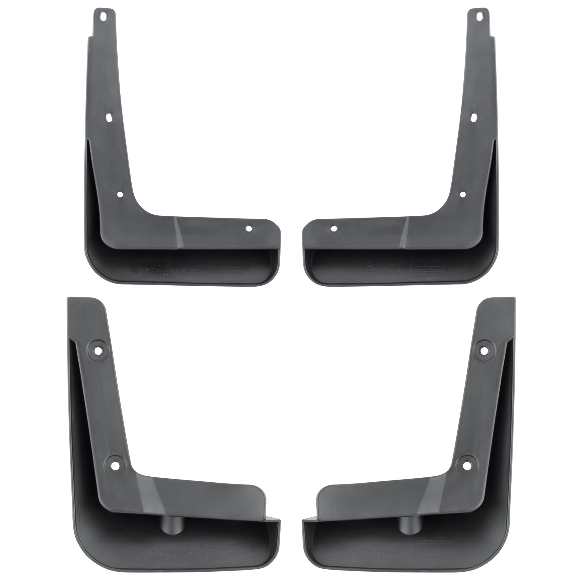 BOXI Set of 4 Front and Rear Side Mud Flaps Splash Guards Fit for Hyundai Sonata 2015 2016 Sedan l4 — product photo 2