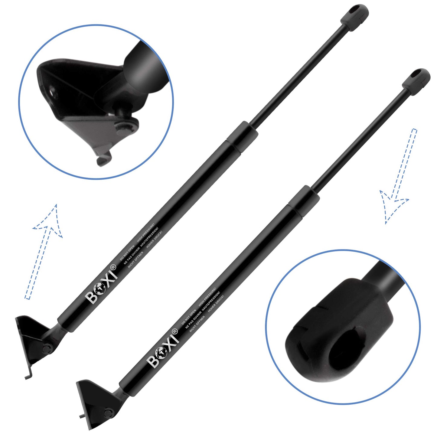 BOXI 2pcs Liftgate Lift Supports Shocks Struts Compatible for Jeep Grand Cherokee 1993 1994 1995 — product photo 2