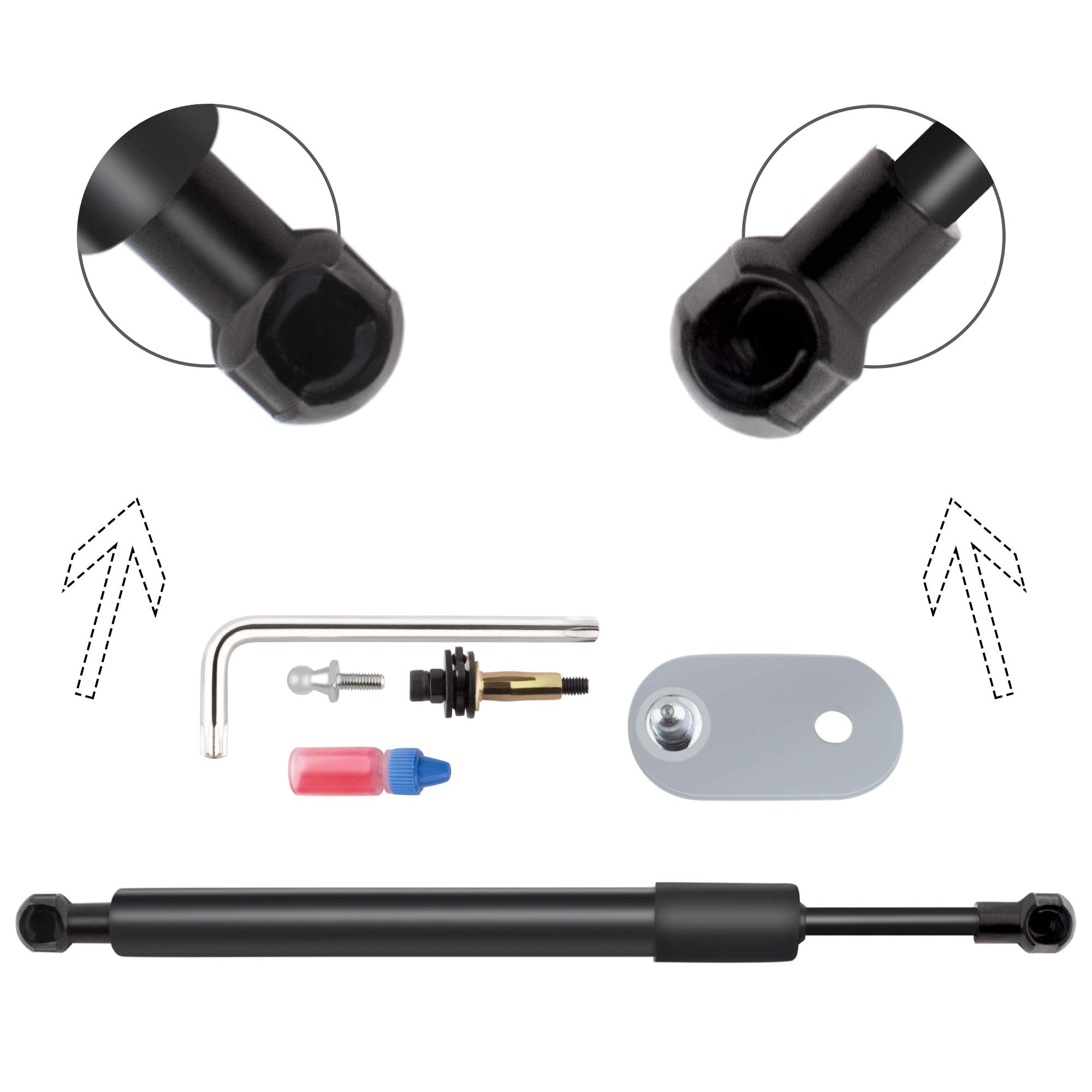 BOXI Qty(1) BOXI 43200 DZ43200 Pickup Truck Bed Tailgate Assist Easy Down Shock Strut Damper