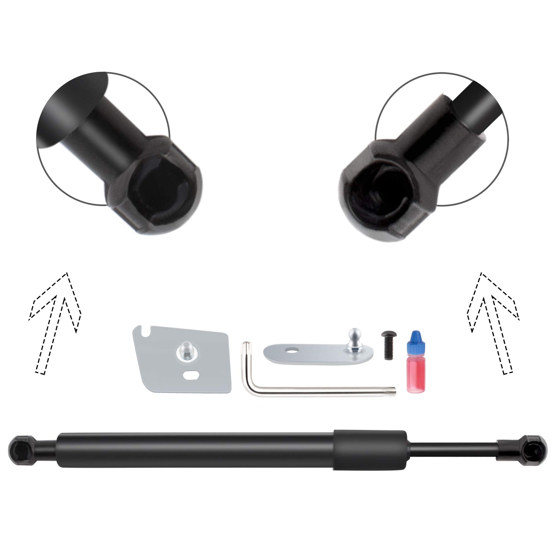 BOXI Qty(1) 43204 DZ43204 Pickup Truck Bed Tailgate Assist Easy Down Shock Strut Damper Compatible