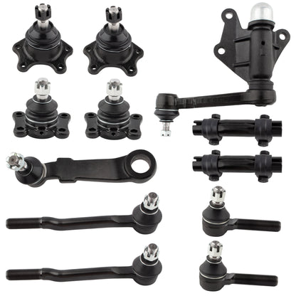 BOXI (Set of 12) Complete Front Suspension Kit Inner Outer Tie Rod Steering Arm Ball Joint Fit