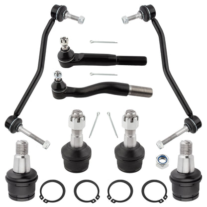 BOXI Front Lower Upper Ball Joints Sway Bar Link Suspension Kit Fit for Ford F-250 F-350 F-450