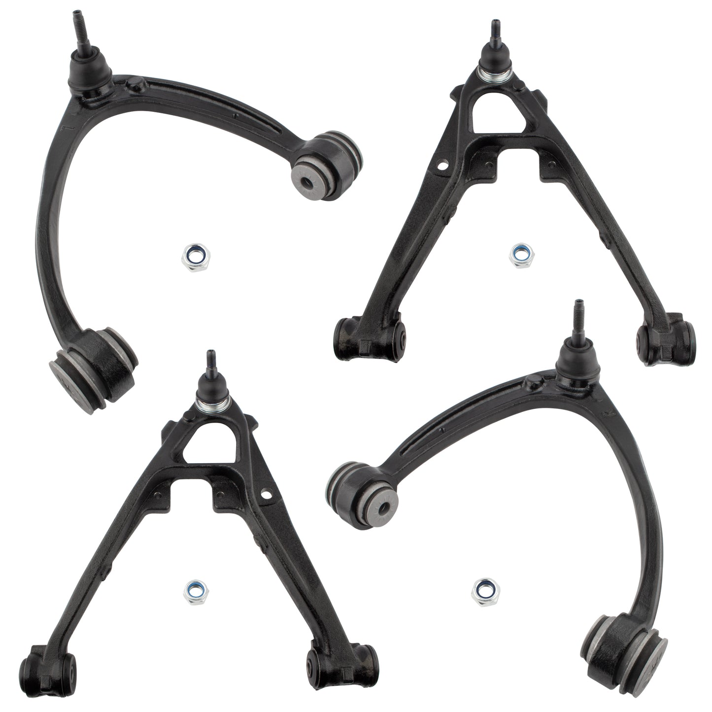 BOXI 4pc Front Upper Lower Control Arms Fit for Cadillac Escalade 2007-2015