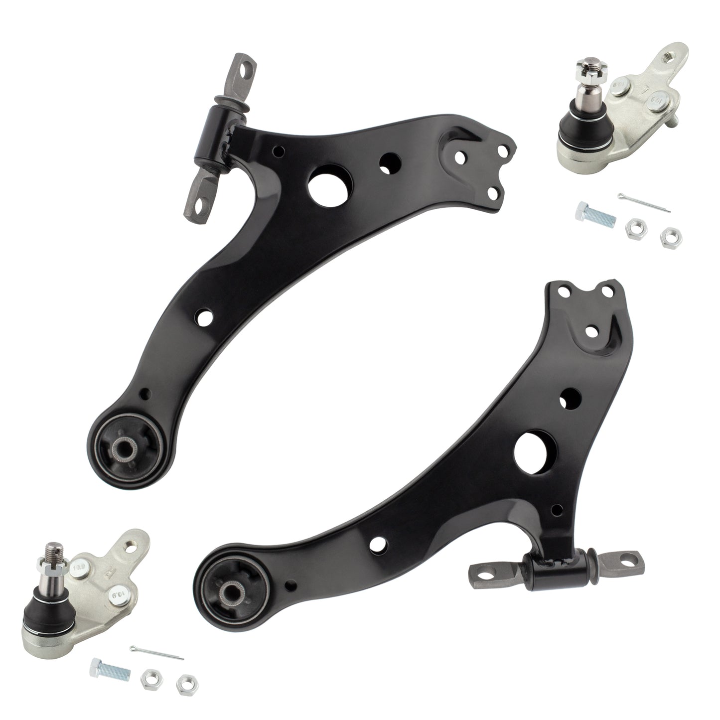 BOXI 4pc Front Suspension Kit Front Lower Control Arm and Lower Ball Joints Fit for Toyota Camry