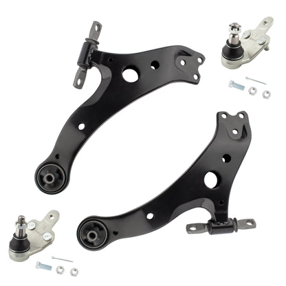 BOXI 4pc Front Suspension Kit Front Lower Control Arm and Lower Ball Joints Fit for Toyota Camry