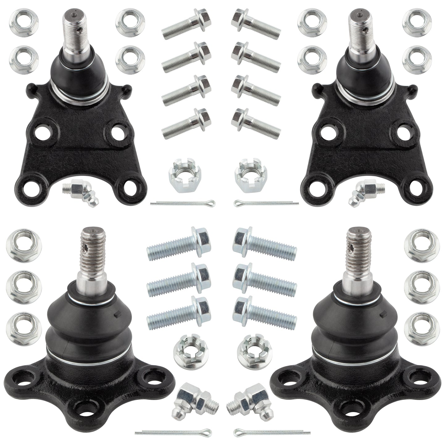 BOXI 4pc Complete Front Upper and Lower Ball Joints Fit for Chevy Colorado 2004-2012