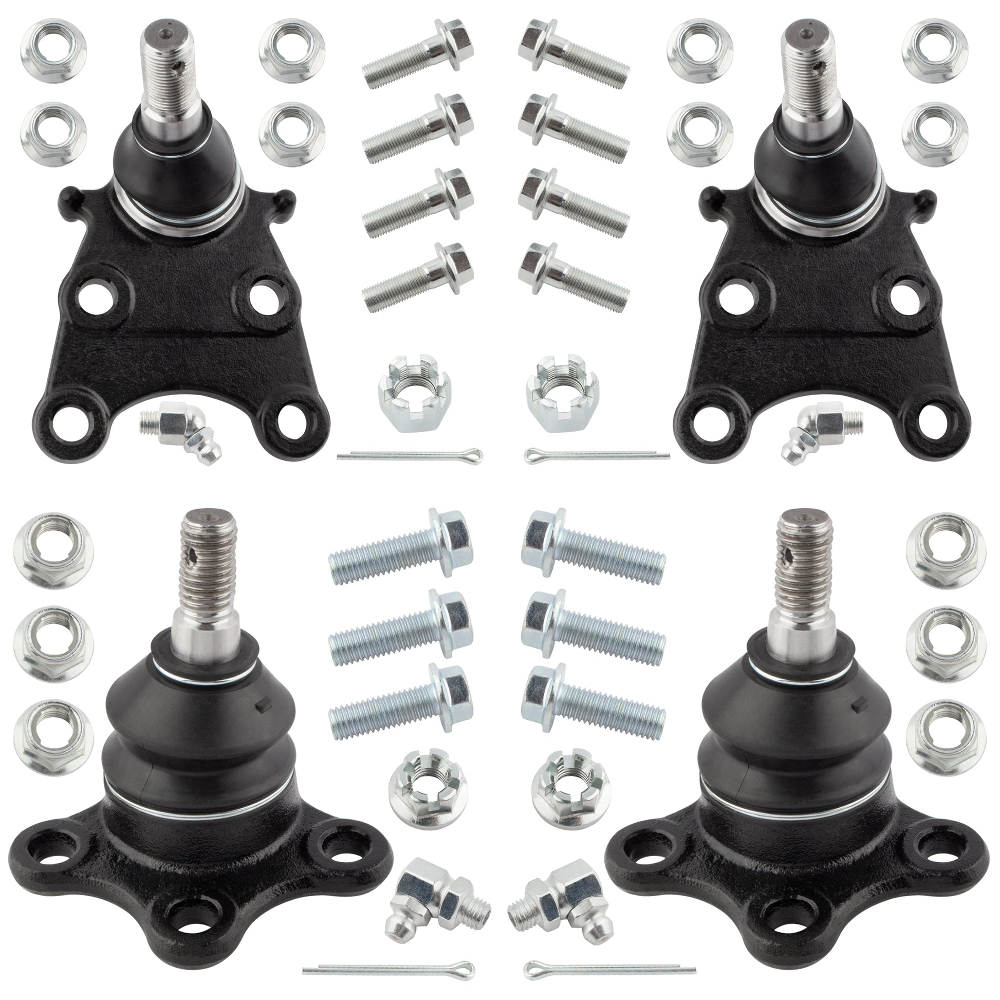 BOXI 4pc Complete Front Upper and Lower Ball Joints Fit for Chevy Colorado 2004-2012