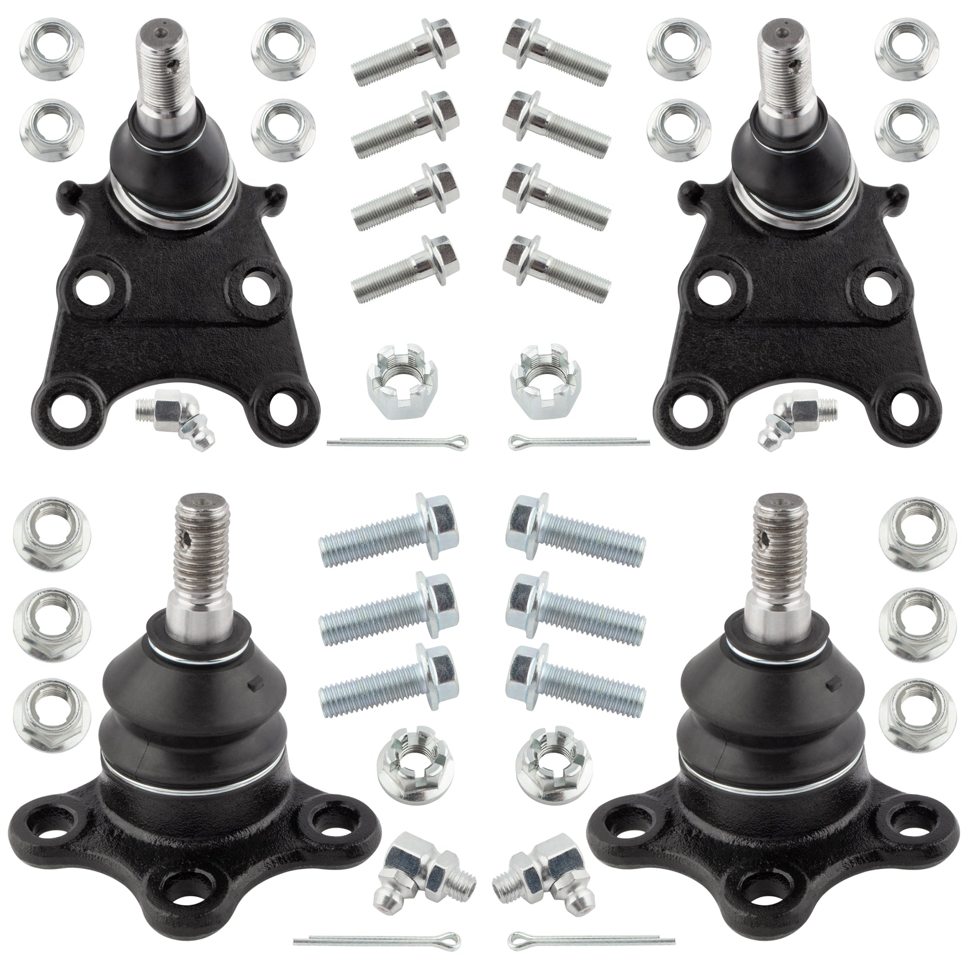 BOXI 4pc Complete Front Upper and Lower Ball Joints Fit for Chevy Colorado 2004-2012