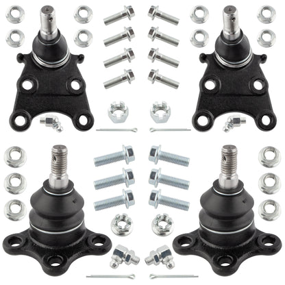 BOXI 4pc Complete Front Upper and Lower Ball Joints Fit for Chevy Colorado 2004-2012