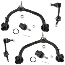 BOXI 6pc Front Upper Control Arms Ball Joints Sway Bar Link Fit for Ford Expedition 2003 2004