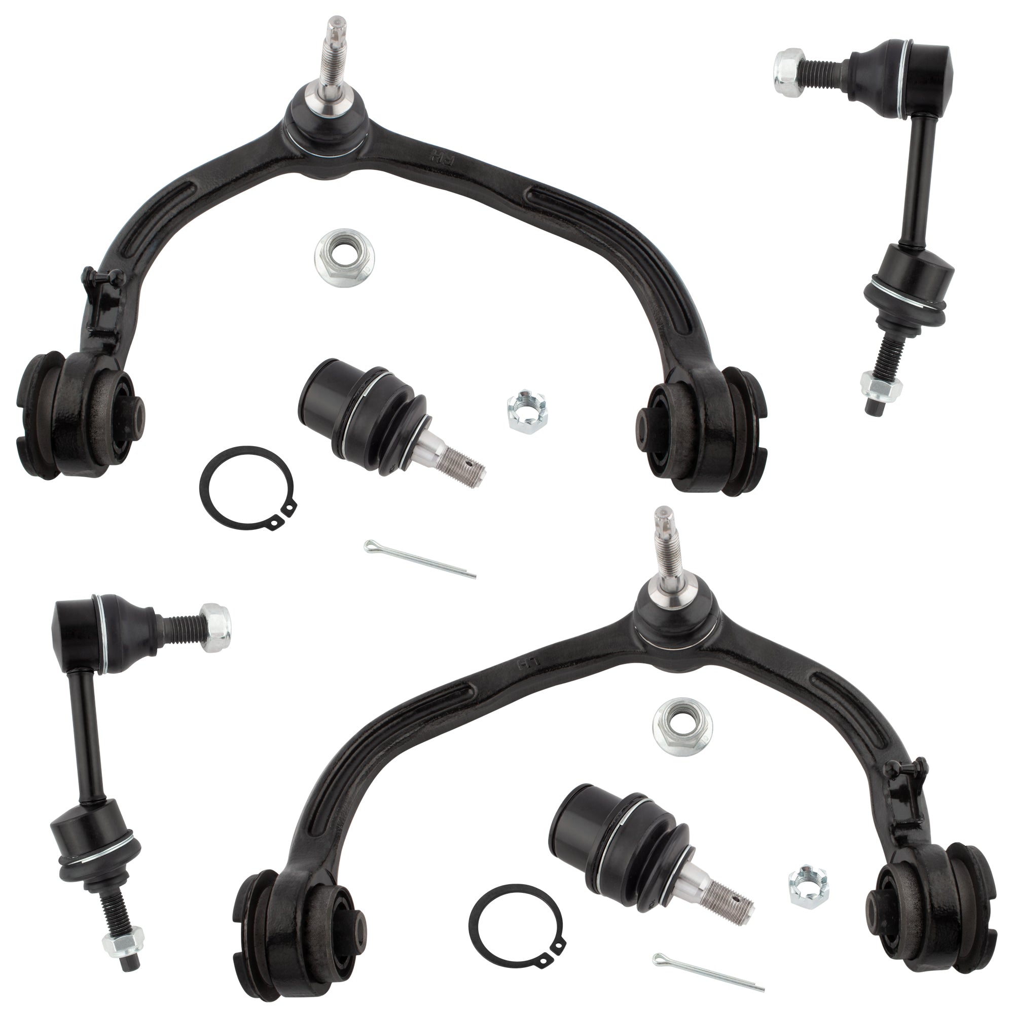 BOXI 6pc Front Upper Control Arms Ball Joints Sway Bar Link Fit for Ford Expedition 2003 2004
