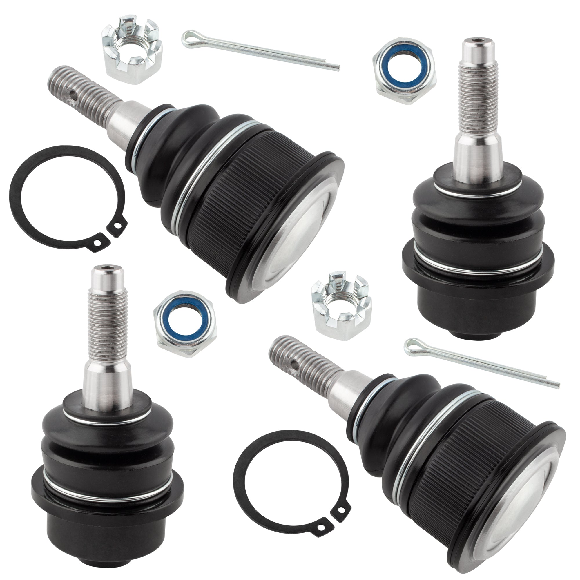 BOXI 4pcs Front Upper and Lower Ball Joints for Chevy Avalanche 2500 2002-2006 Suburban 2500