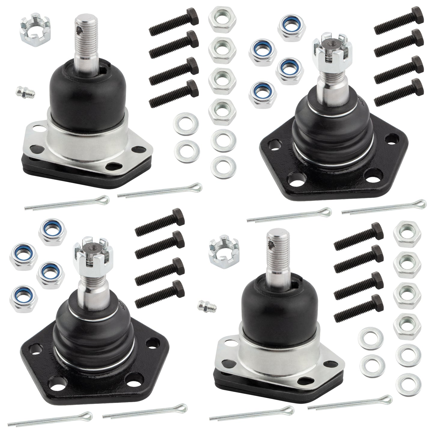 BOXI 4pcs Front Upper Lower Ball Joints for Chevy Blazer 1997-2005