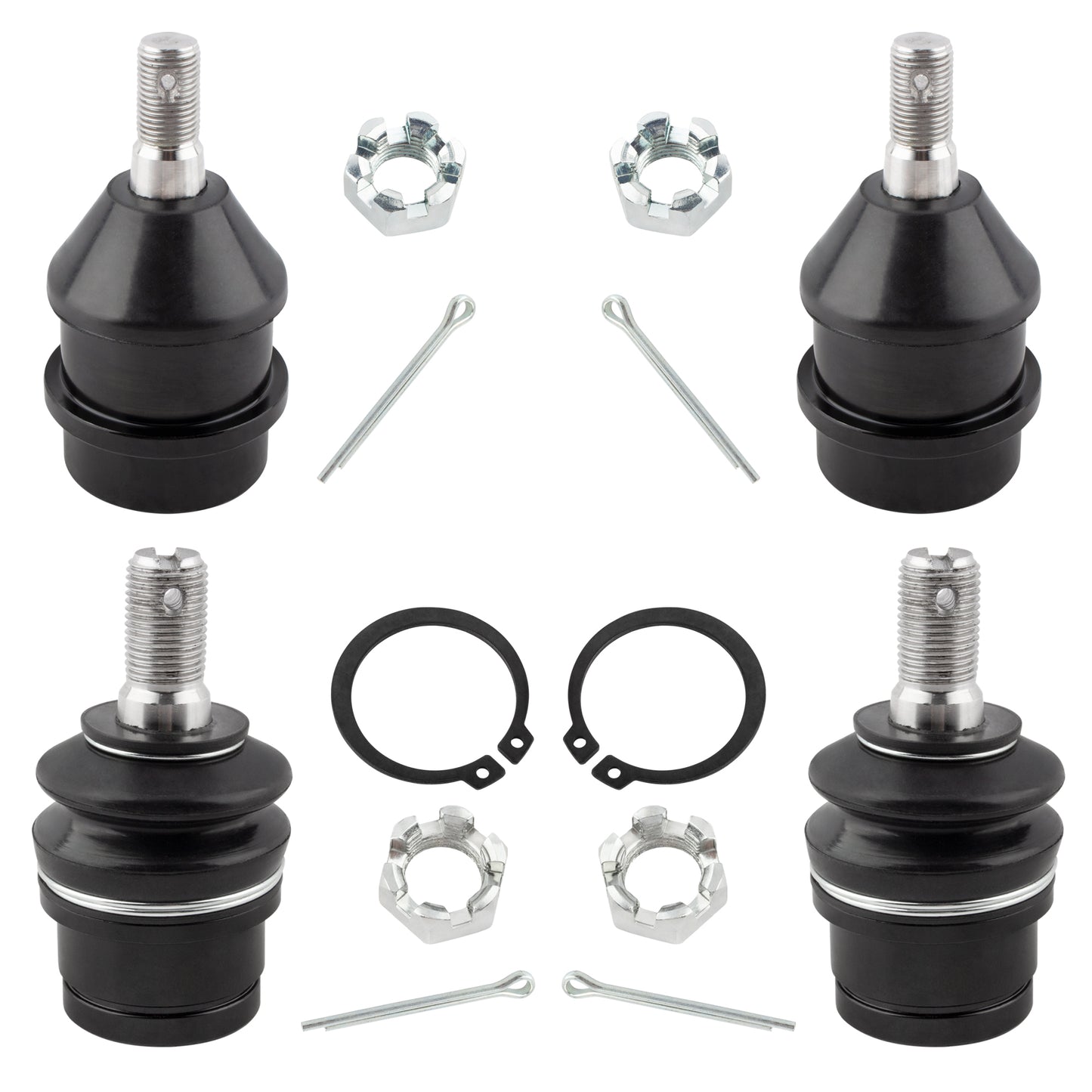 BOXI 4pcs Front Upper & Lower Ball Joints fit for Jeep Grand Cherokee 1999 2000 2001 2002 2003 2004