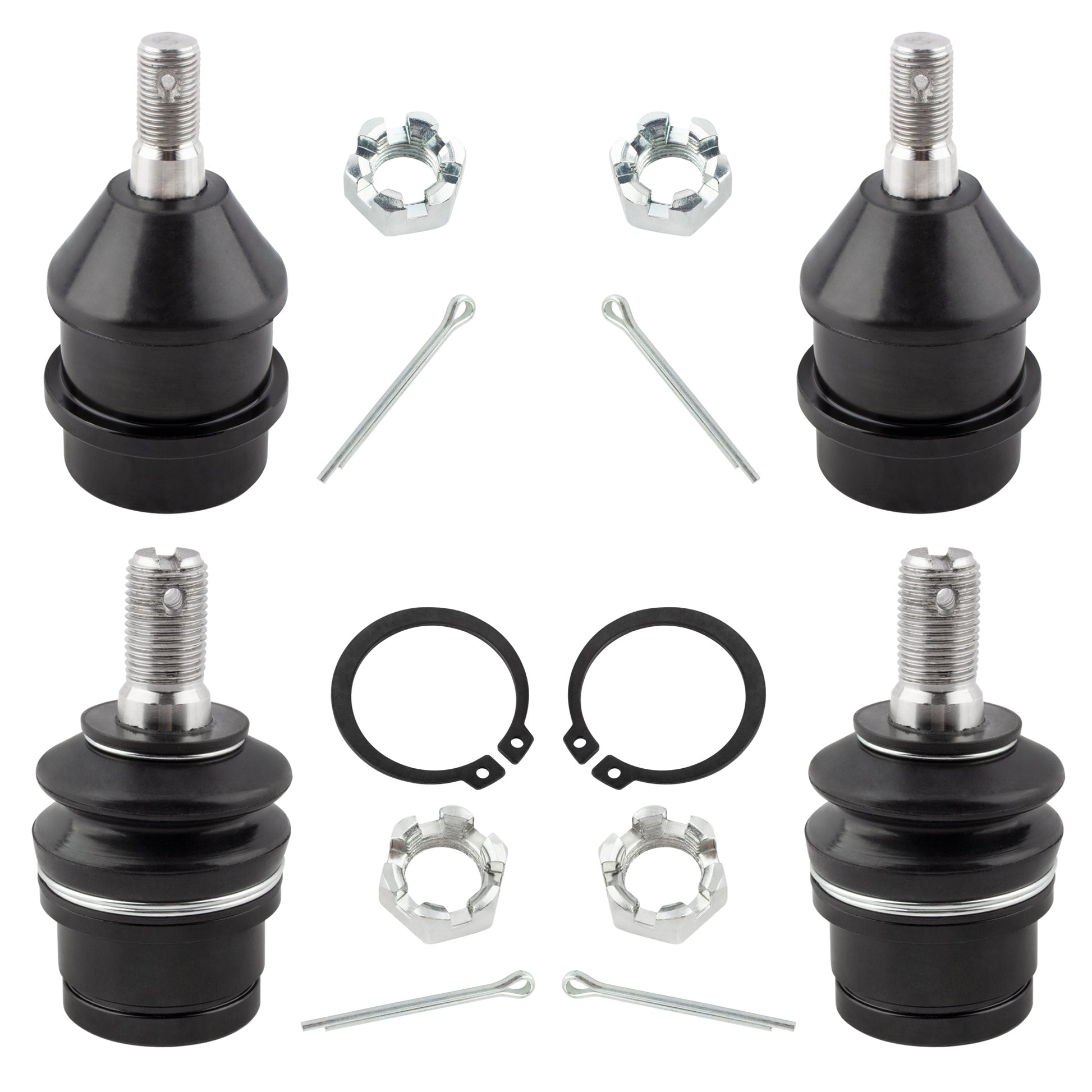 BOXI 4pcs Front Upper & Lower Ball Joints fit for Jeep Grand Cherokee 1999 2000 2001 2002 2003 2004