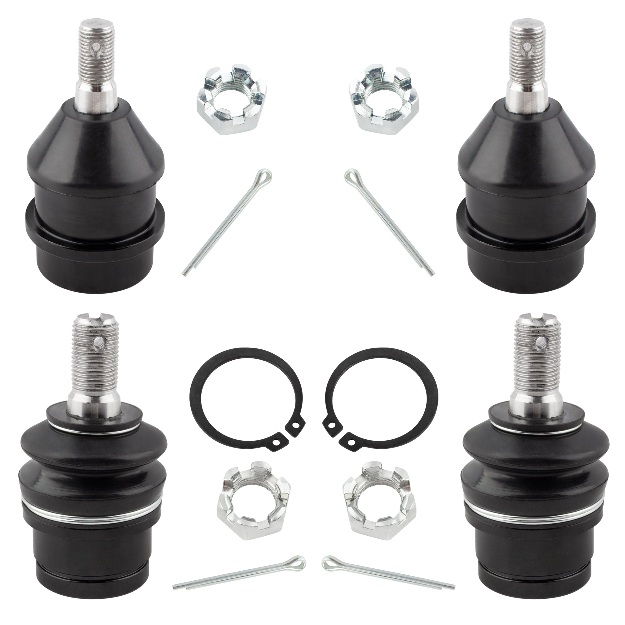 BOXI 4pcs Front Upper & Lower Ball Joints fit for Jeep Grand Cherokee 1999 2000 2001 2002 2003 2004