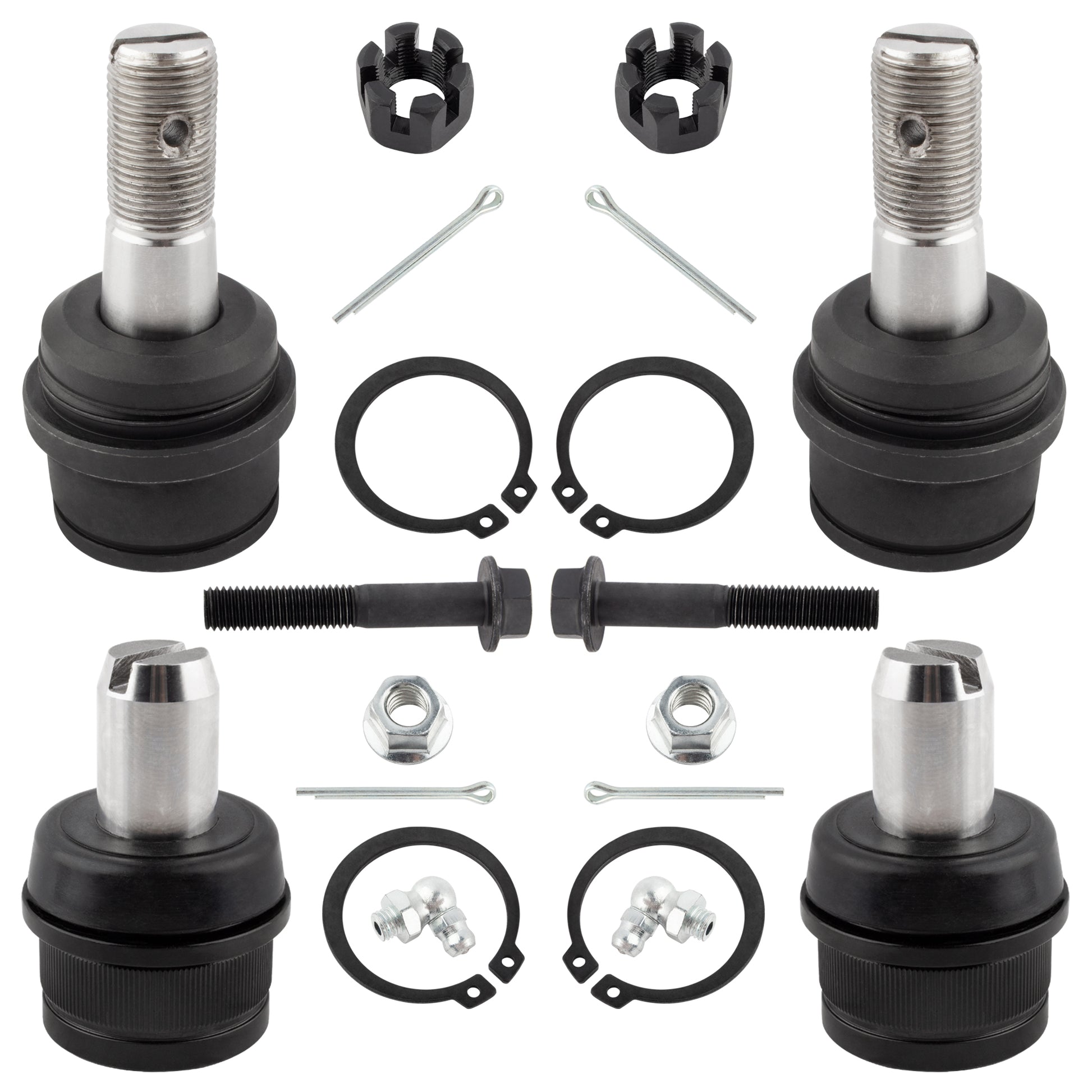 BOXI 4pcs K8432T K8431T Front Upper and Lower Ball Joints Suspension Kit fit for Ford for F-150