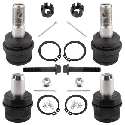 BOXI 4pcs K8432T K8431T Front Upper and Lower Ball Joints Suspension Kit fit for Ford for F-150