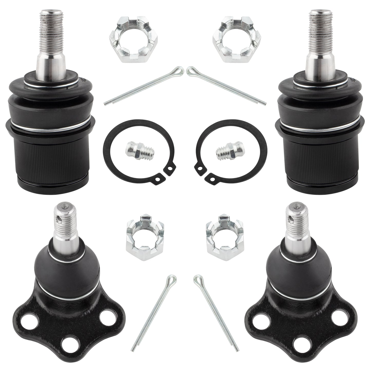 BOXI (Set of 4) Front Upper and Lower Ball Joints Suspension Kit Fit for Dodge Dakota 2000 2001